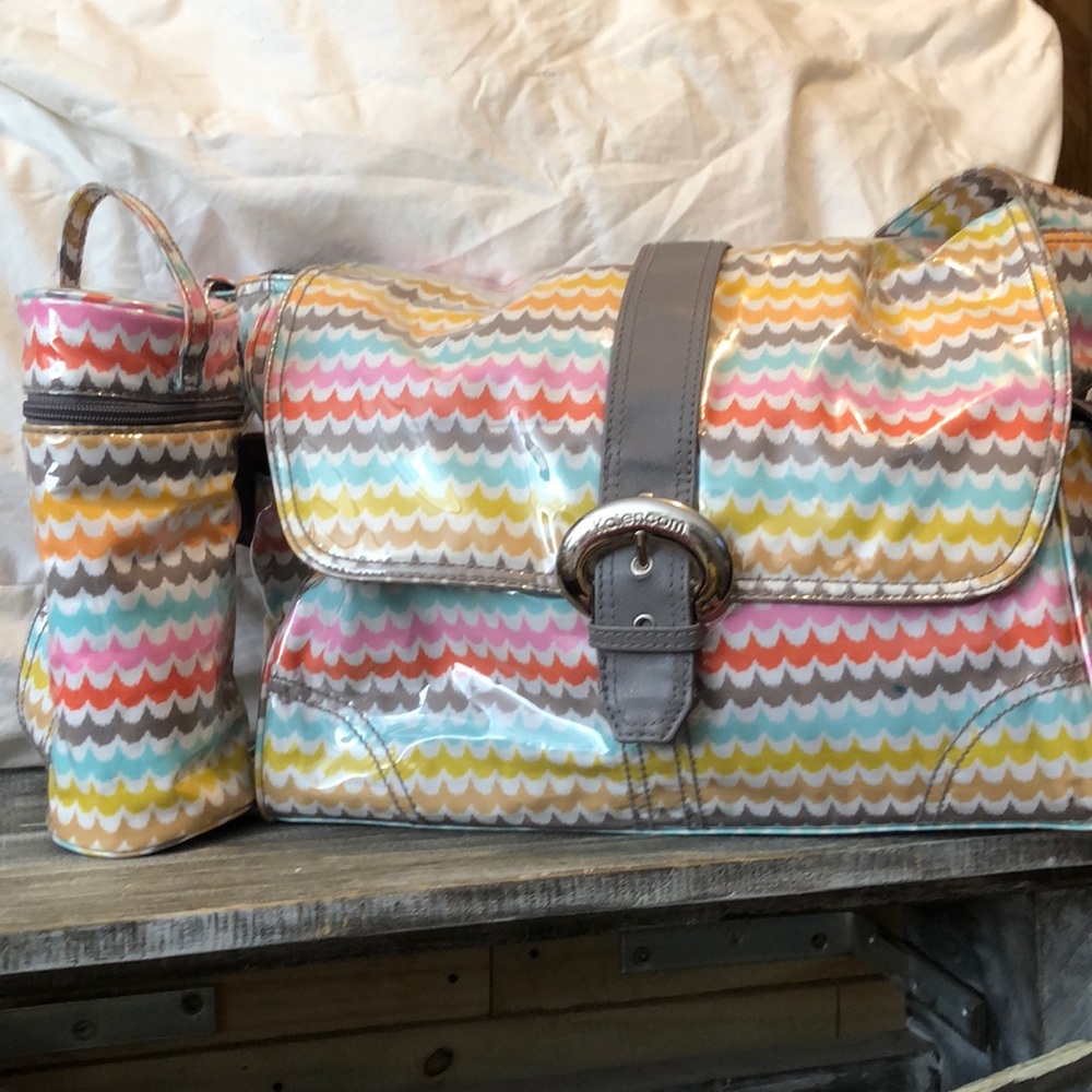 Kalencom Poly Coated Diaper Bag w/ Bottle Cooler
